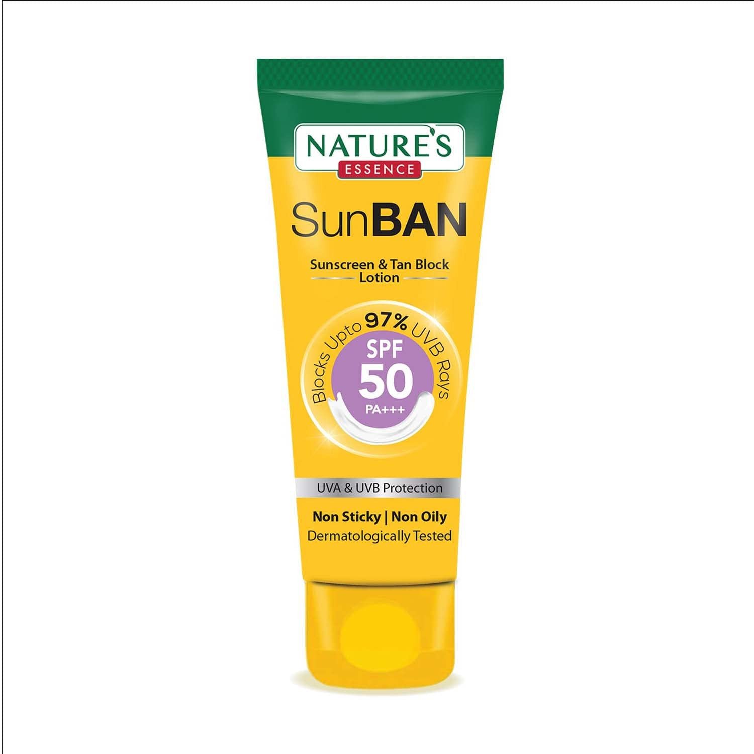NATURES ESSENCE Sunban Spf 50 Pa+++ Sunscreen & Tan Block Lotion