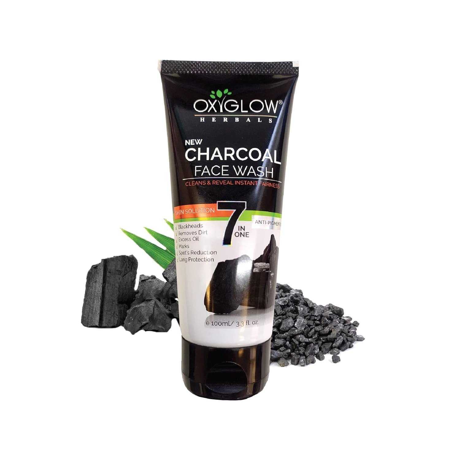 OxyGlow Herbals 7 in one Charcoal Face Wash-100g