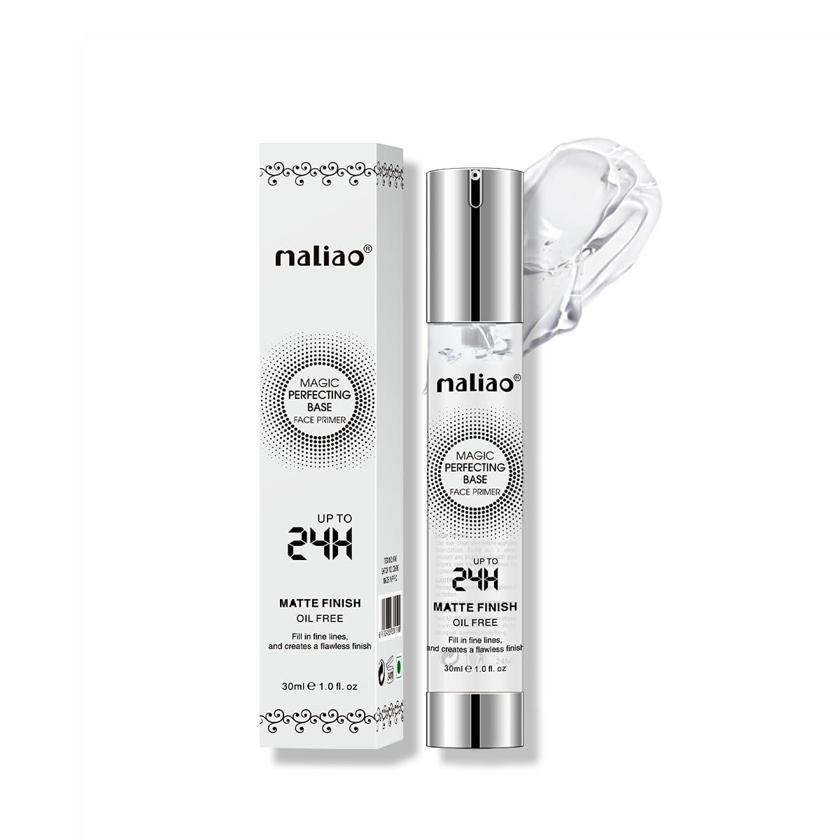 Maliao Matte Finish Face Primer - 24 Hour Long-Lasting, Oil-Free Formula for Flawless Skin M30