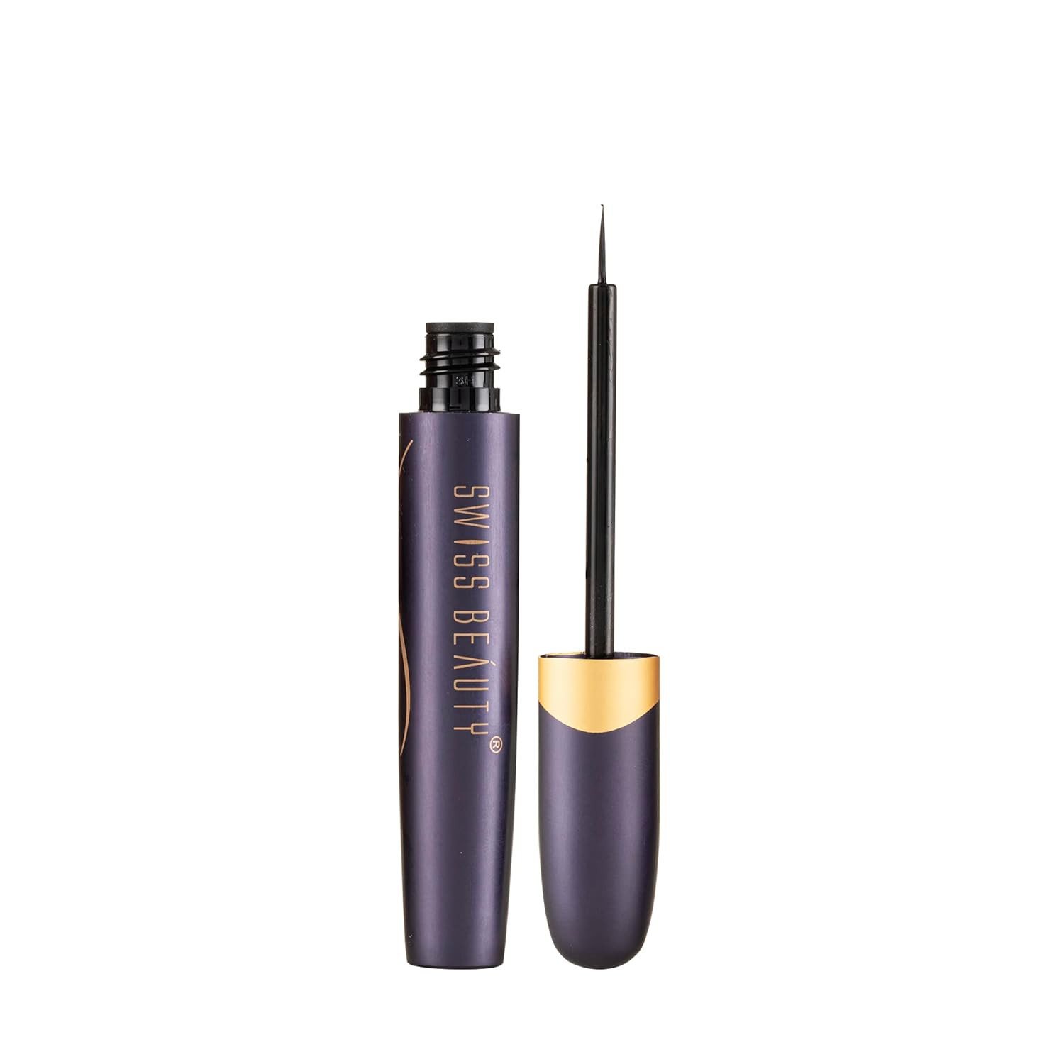 Swiss Beauty Waterproof And Long Lasting Liquid Eyeliner | Smudge Proof Eye Makeup | Quick Drying |Black, 5.5 Ml SB915