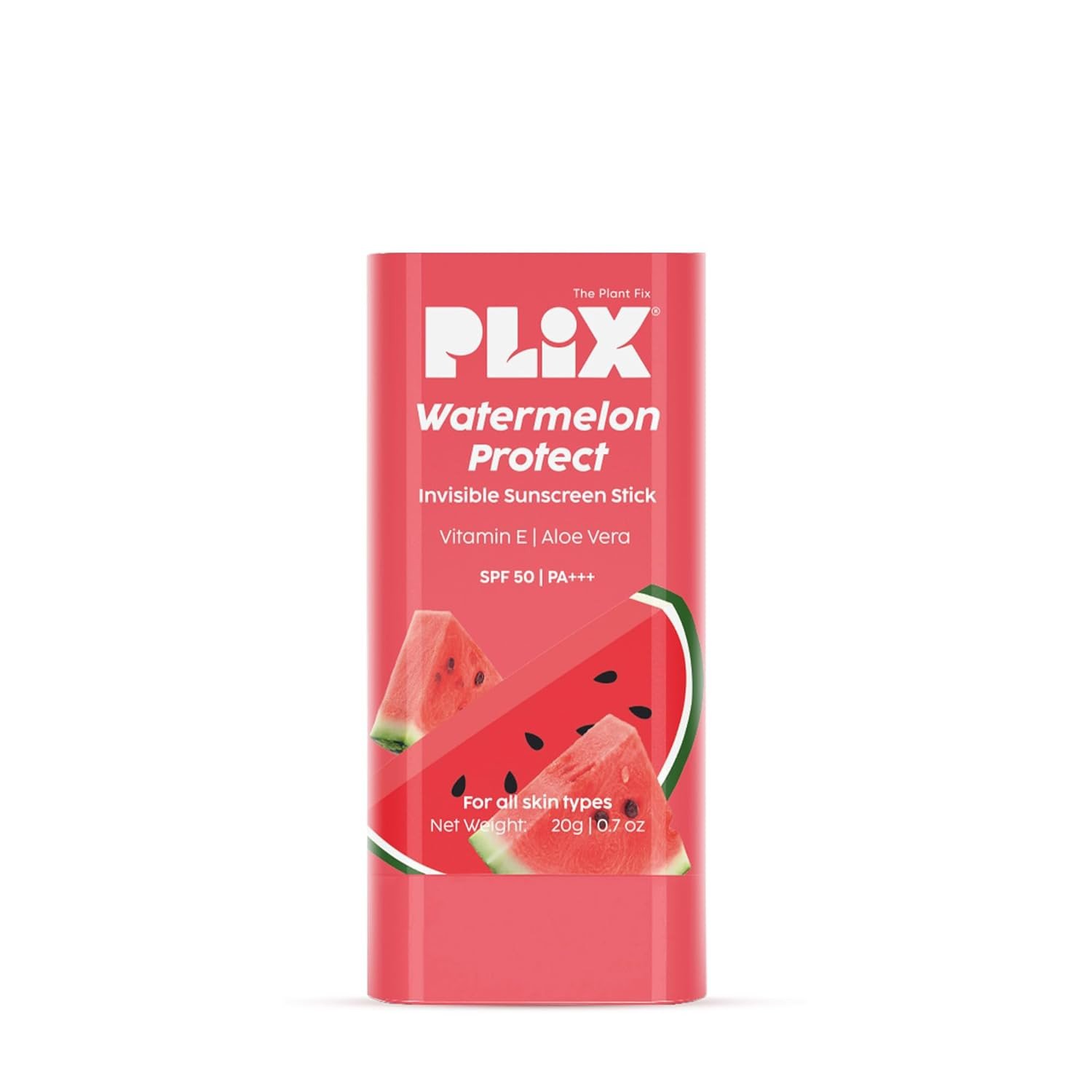 PLIX - THE PLANT FIX Watermelon Invisible Sunscreen Stick With Spf 50 Pa +++, Uva & Uvb Shield, No White Cast, Water Resistant, Intense Hydration, Quick Absorbing, For Men & Women, 15G