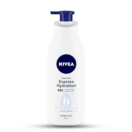 NIVEA Body Lotion For Men & Women, Express Hydration, for Fast Absorption, 400 ml