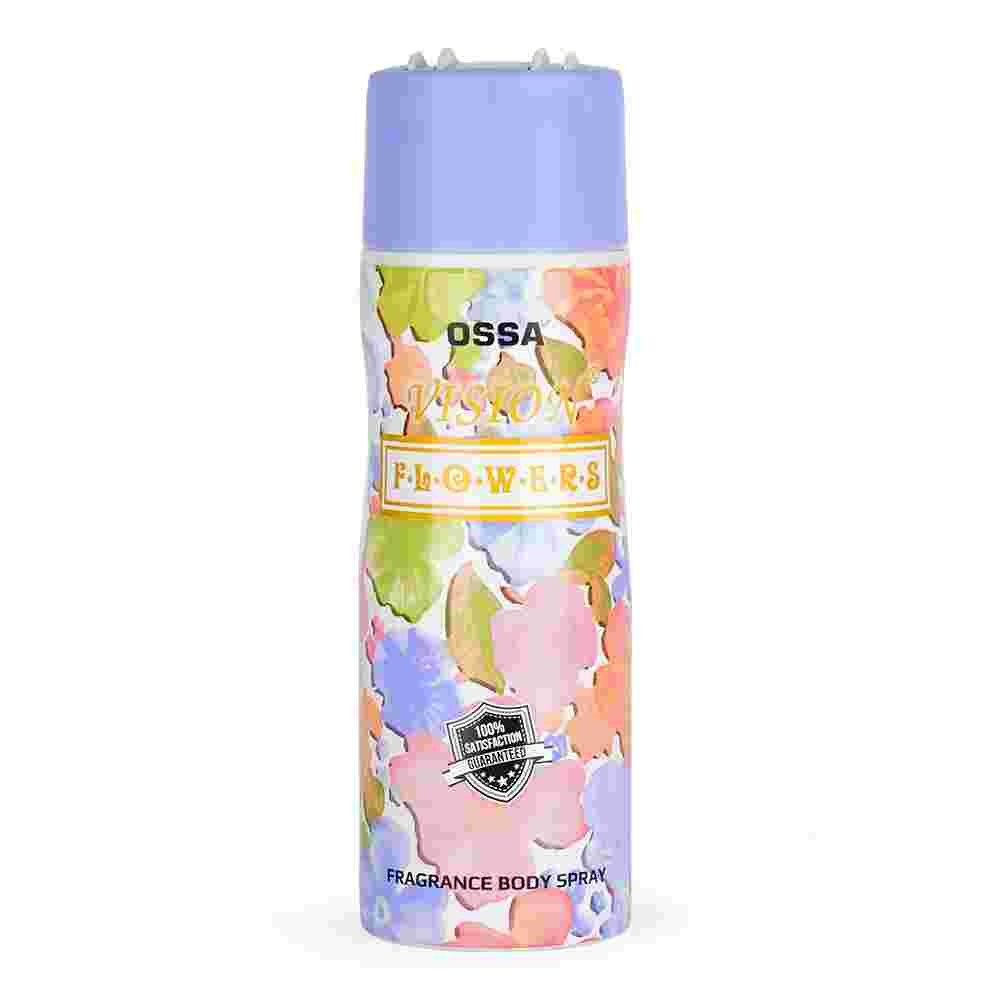 Ossa Vision Flowers Body Spray 200ml Blend Of Musky Floral And Citrusy Notes | Long Lasting Fragrance Premium Deodorant Combo For Women